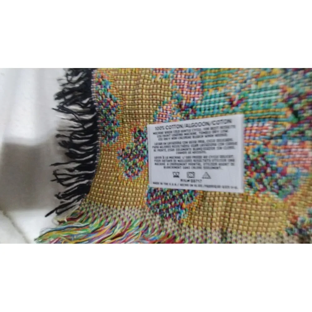 Vintage God Bless Prayer Joy Marie Baby Tapestry Throw‎ Blanket 45